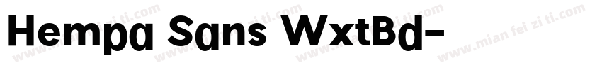 Hempa Sans WxtBd字体转换
